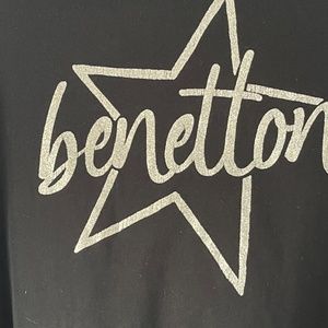 Y2K United Colors of Benetton Star Logo Tee, Vintage, Girls XL (10-11 years old)